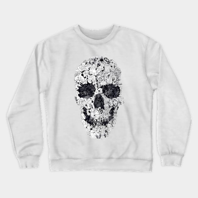 Doodle Skull Crewneck Sweatshirt by aligulec